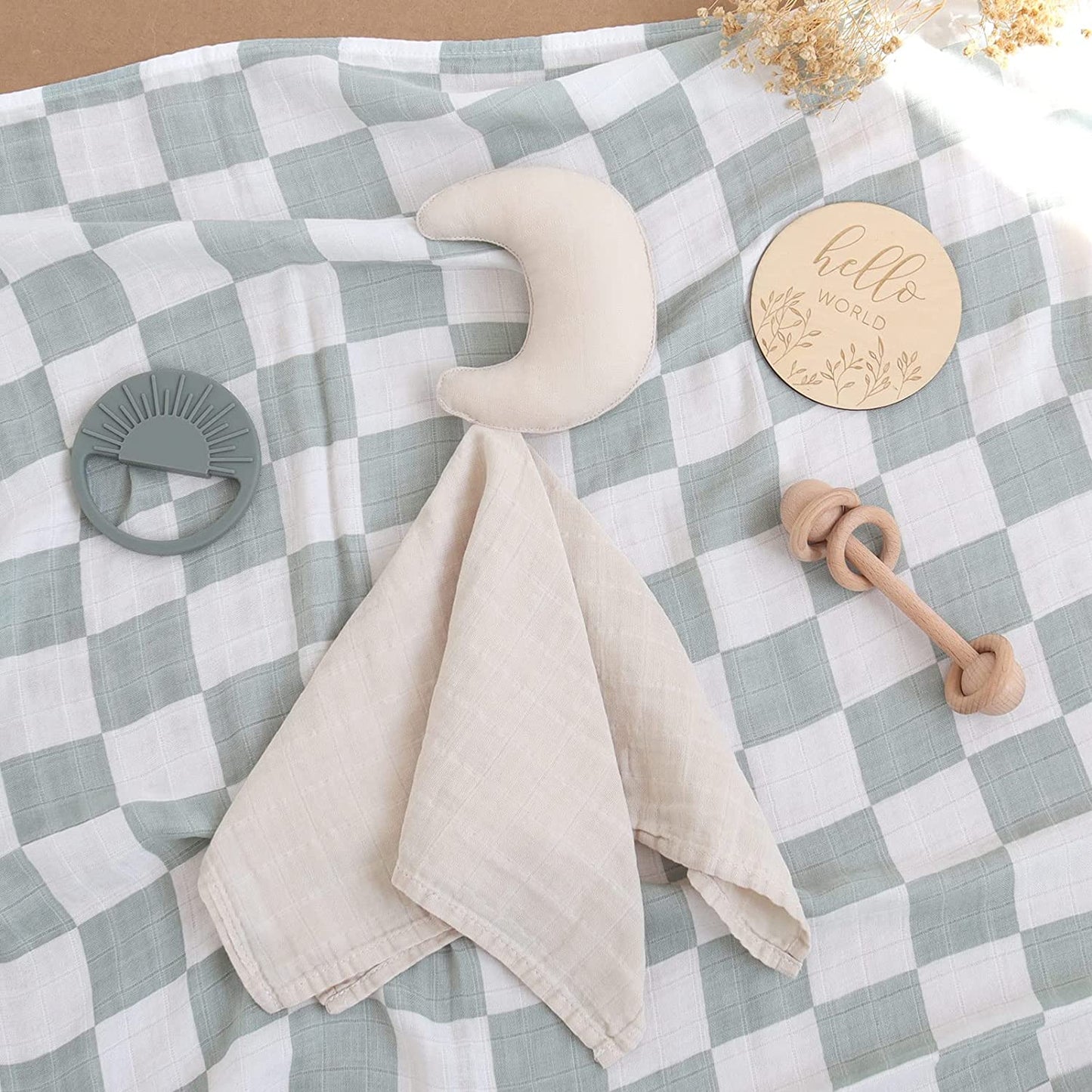 Swaddle Check Green